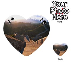 Great Wall Of China 2 Playing Cards 54 (heart)  by trendistuff