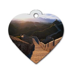 Great Wall Of China 2 Dog Tag Heart (one Side) by trendistuff