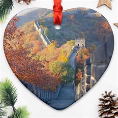 Great Wall Of China 1 Ornament (heart)  by trendistuff