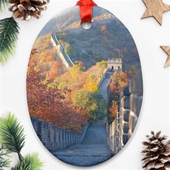 Great Wall Of China 1 Oval Ornament (two Sides) by trendistuff