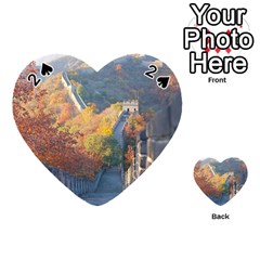 Great Wall Of China 1 Playing Cards 54 (heart)  by trendistuff