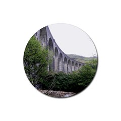 Glenfinnan Viaduct 2 Rubber Coaster (round)  by trendistuff