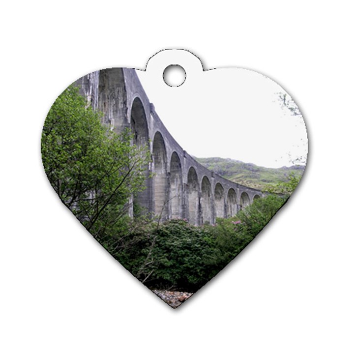 GLENFINNAN VIADUCT 2 Dog Tag Heart (One Side)