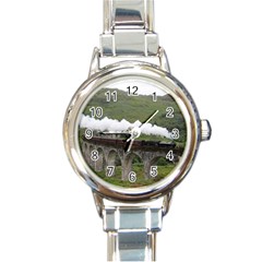 Glenfinnan Viaduct 1 Round Italian Charm Watches by trendistuff