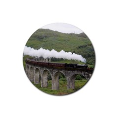 Glenfinnan Viaduct 1 Rubber Round Coaster (4 Pack)  by trendistuff