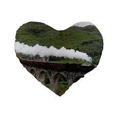 Glenfinnan Viaduct 1 Standard 16  Premium Flano Heart Shape Cushions