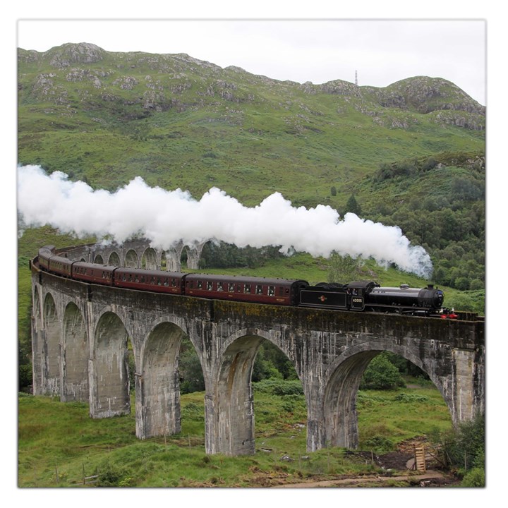 GLENFINNAN VIADUCT 1 Large Satin Scarf (Square)