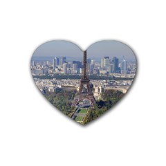 Eiffel Tower 2 Rubber Coaster (heart)  by trendistuff