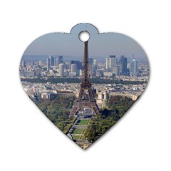 Eiffel Tower 2 Dog Tag Heart (two Sides) by trendistuff