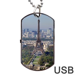 Eiffel Tower 2 Dog Tag Usb Flash (one Side) by trendistuff