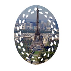 Eiffel Tower 2 Ornament (oval Filigree)  by trendistuff