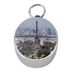 Eiffel Tower 2 Mini Silver Compasses