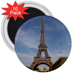 Eiffel Tower 3  Magnets (10 Pack)  by trendistuff