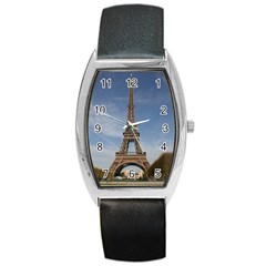 Eiffel Tower Barrel Metal Watches by trendistuff