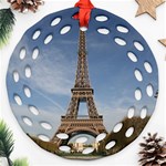 EIFFEL TOWER Ornament (Round Filigree)  Front