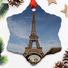 Eiffel Tower Snowflake Ornament (2-side)