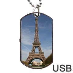 Eiffel Tower Dog Tag Usb Flash (two Sides) 