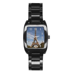 Eiffel Tower Stainless Steel Barrel Watch by trendistuff