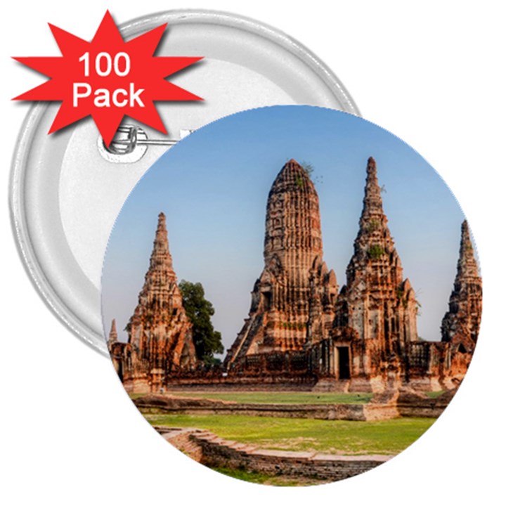 CHAIWATTHANARAM 3  Buttons (100 pack) 