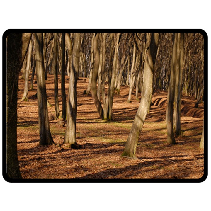 WOOD SHADOWS Double Sided Fleece Blanket (Large) 