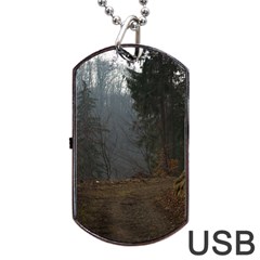 Twilight Road Dog Tag Usb Flash (one Side)