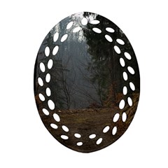 Twilight Road Oval Filigree Ornament (2-side)  by trendistuff