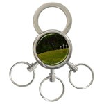 THREE CROSSES ON A HILL 3-Ring Key Chains