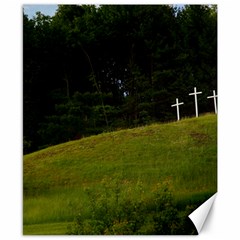 Three Crosses On A Hill Canvas 8  X 10  by trendistuff