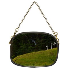 Three Crosses On A Hill Chain Purses (two Sides)  by trendistuff