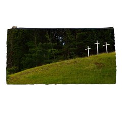 Three Crosses On A Hill Pencil Cases by trendistuff