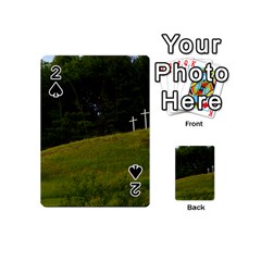 Three Crosses On A Hill Playing Cards 54 (mini)  by trendistuff