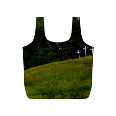 Three Crosses On A Hill Full Print Recycle Bags (s) 