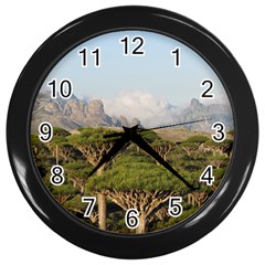 Socotra, Yemen Wall Clocks (black) by trendistuff