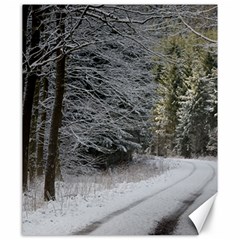 Snow On Road Canvas 20  X 24  