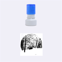 Snow On Road Rubber Round Stamps (small) by trendistuff