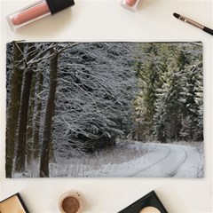 Snow On Road Cosmetic Bag (xxl)  by trendistuff