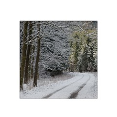 Snow On Road Satin Bandana Scarf