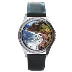 Scotland Crovie Round Metal Watches by trendistuff