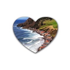 Scotland Crovie Rubber Coaster (heart)  by trendistuff