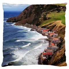 Scotland Crovie Large Cushion Cases (one Side)  by trendistuff