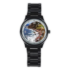 Scotland Crovie Stainless Steel Round Watches