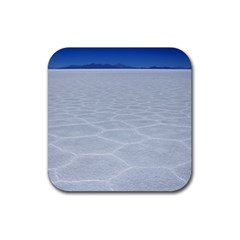 Salt Flats Rubber Coaster (square)  by trendistuff