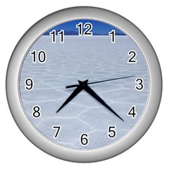 Salt Flats Wall Clocks (silver)  by trendistuff