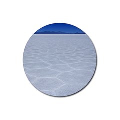 Salt Flats Rubber Round Coaster (4 Pack)  by trendistuff