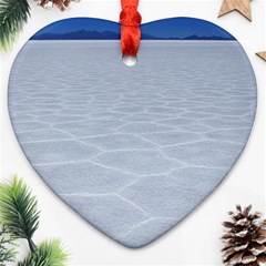 Salt Flats Heart Ornament (2 Sides) by trendistuff