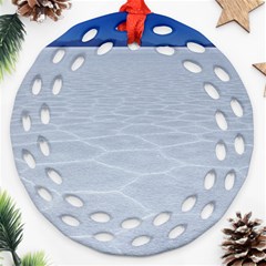 Salt Flats Round Filigree Ornament (2side) by trendistuff