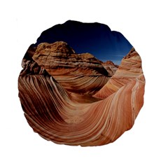 Petrified Sand Dunes Standard 15  Premium Round Cushions by trendistuff