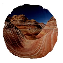 Petrified Sand Dunes Large 18  Premium Round Cushions by trendistuff