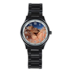 Petrified Sand Dunes Stainless Steel Round Watches by trendistuff