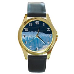 Perito Moreno Glacier Round Gold Metal Watches by trendistuff